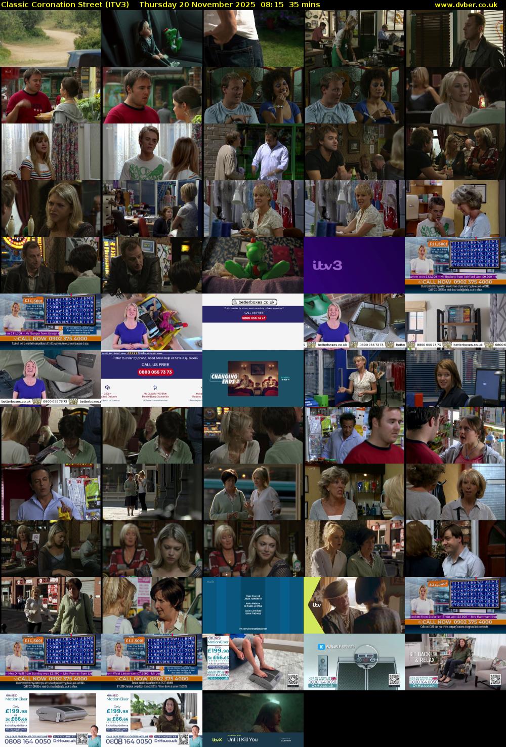 Classic Coronation Street (ITV3) Thursday 20 November 2025 08:15 - 08:50