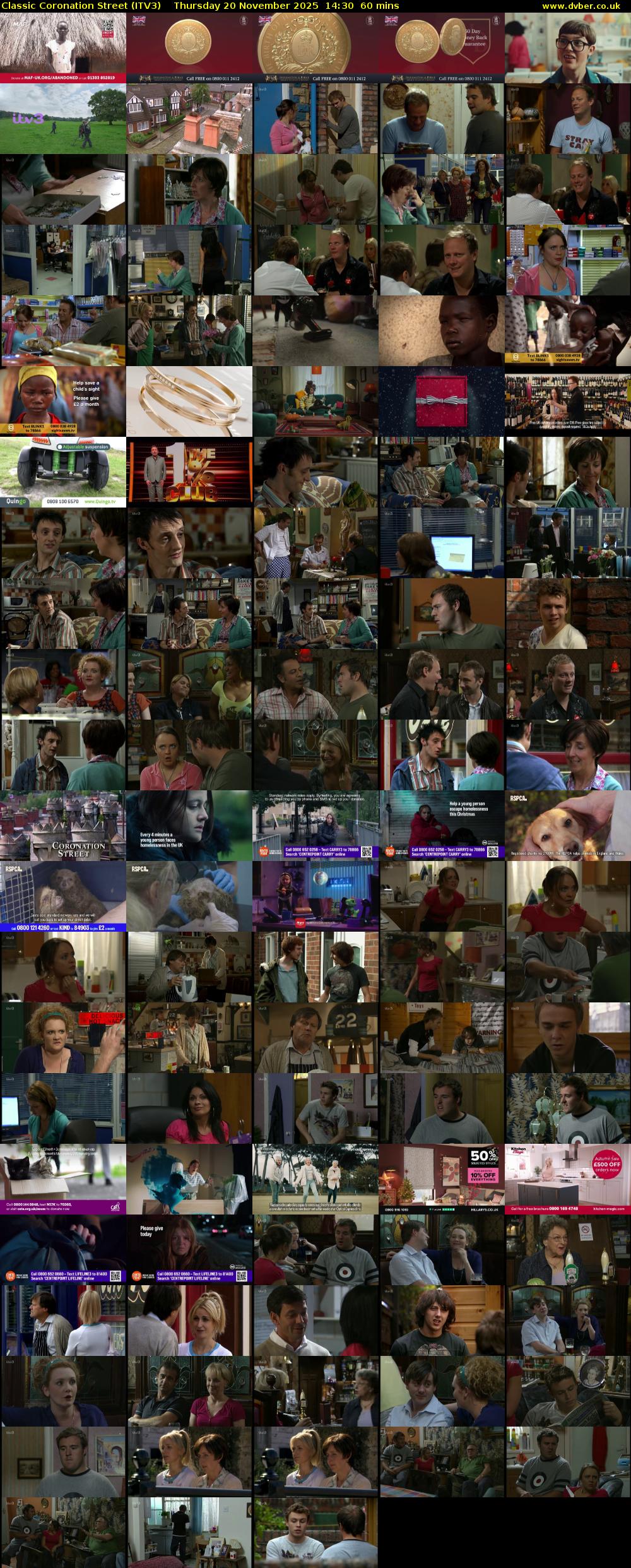 Classic Coronation Street (ITV3) Thursday 20 November 2025 14:30 - 15:30