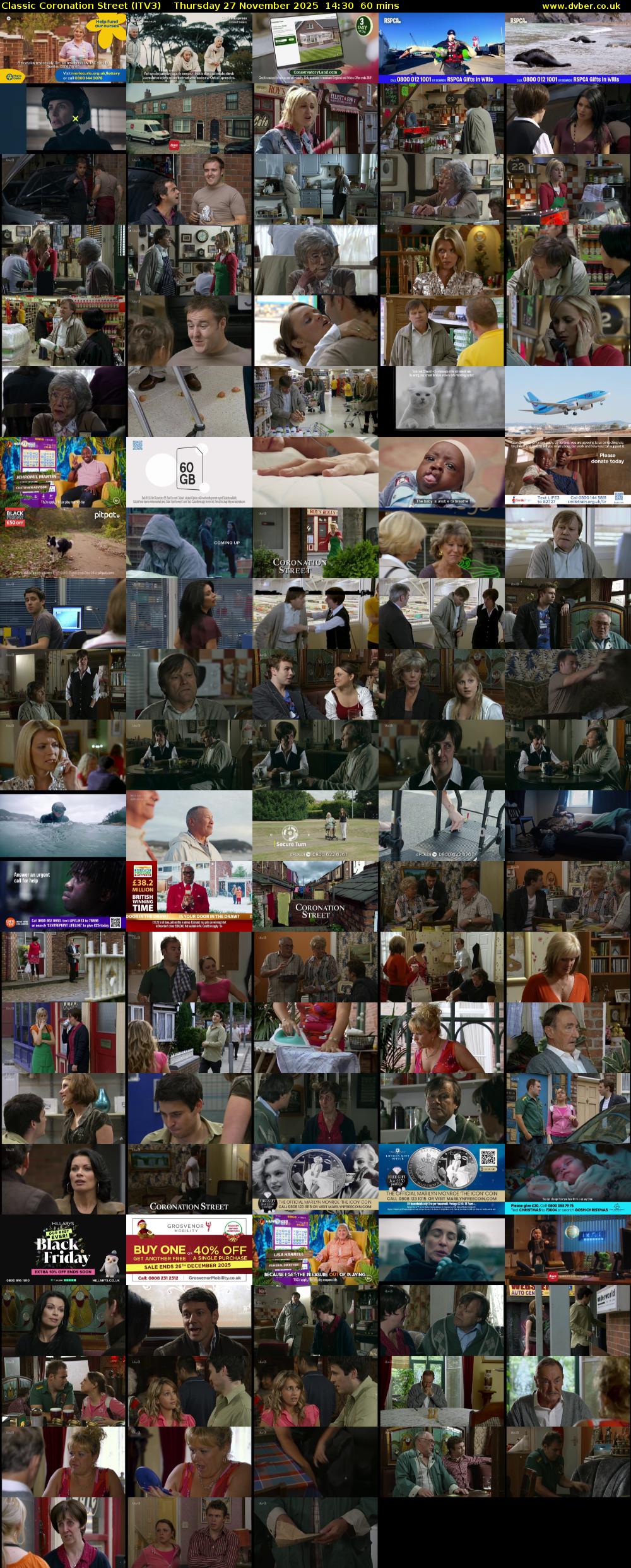 Classic Coronation Street (ITV3) Thursday 27 November 2025 14:30 - 15:30