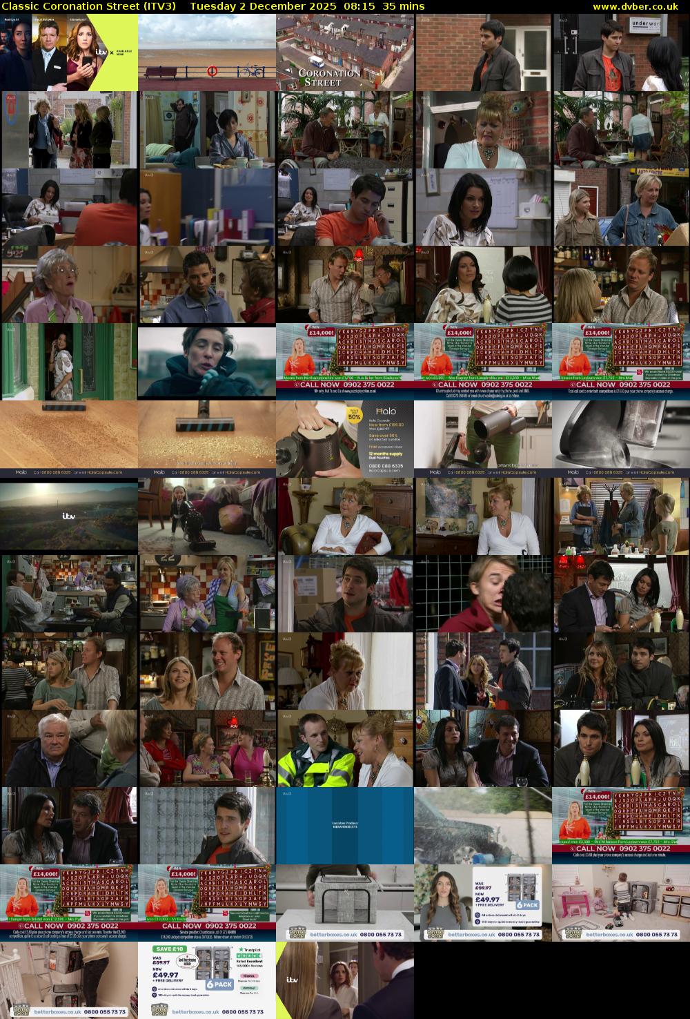 Classic Coronation Street (ITV3) Tuesday 2 December 2025 08:15 - 08:50