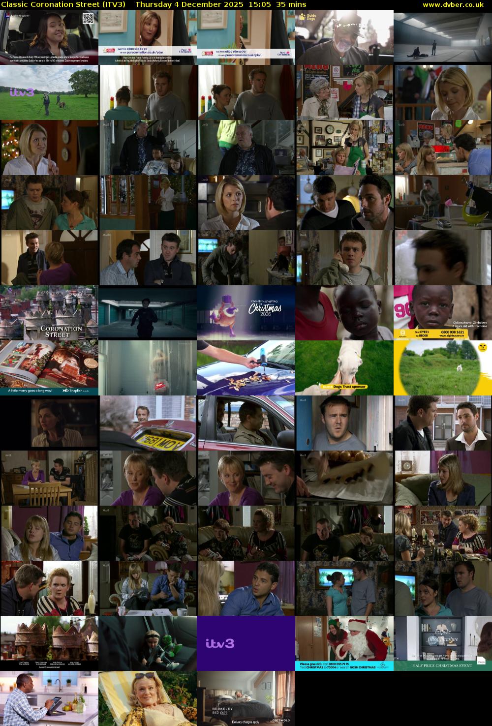 Classic Coronation Street (ITV3) Thursday 4 December 2025 15:05 - 15:40