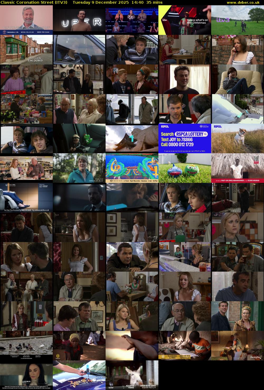 Classic Coronation Street (ITV3) Tuesday 9 December 2025 14:40 - 15:15