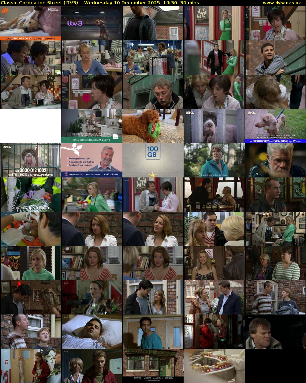 Classic Coronation Street (ITV3) Wednesday 10 December 2025 14:30 - 15:00