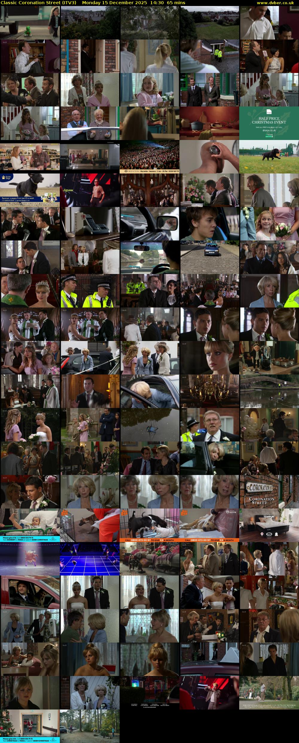 Classic Coronation Street (ITV3) Monday 15 December 2025 14:30 - 15:35