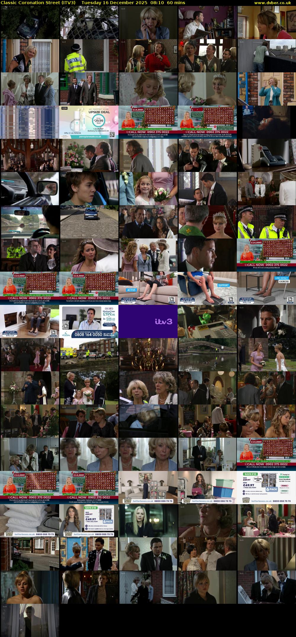 Classic Coronation Street (ITV3) Tuesday 16 December 2025 08:10 - 09:10