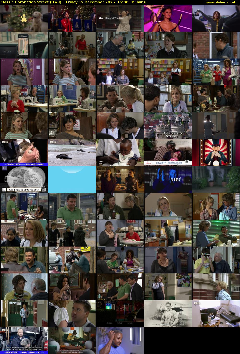 Classic Coronation Street (ITV3) Friday 19 December 2025 15:00 - 15:35