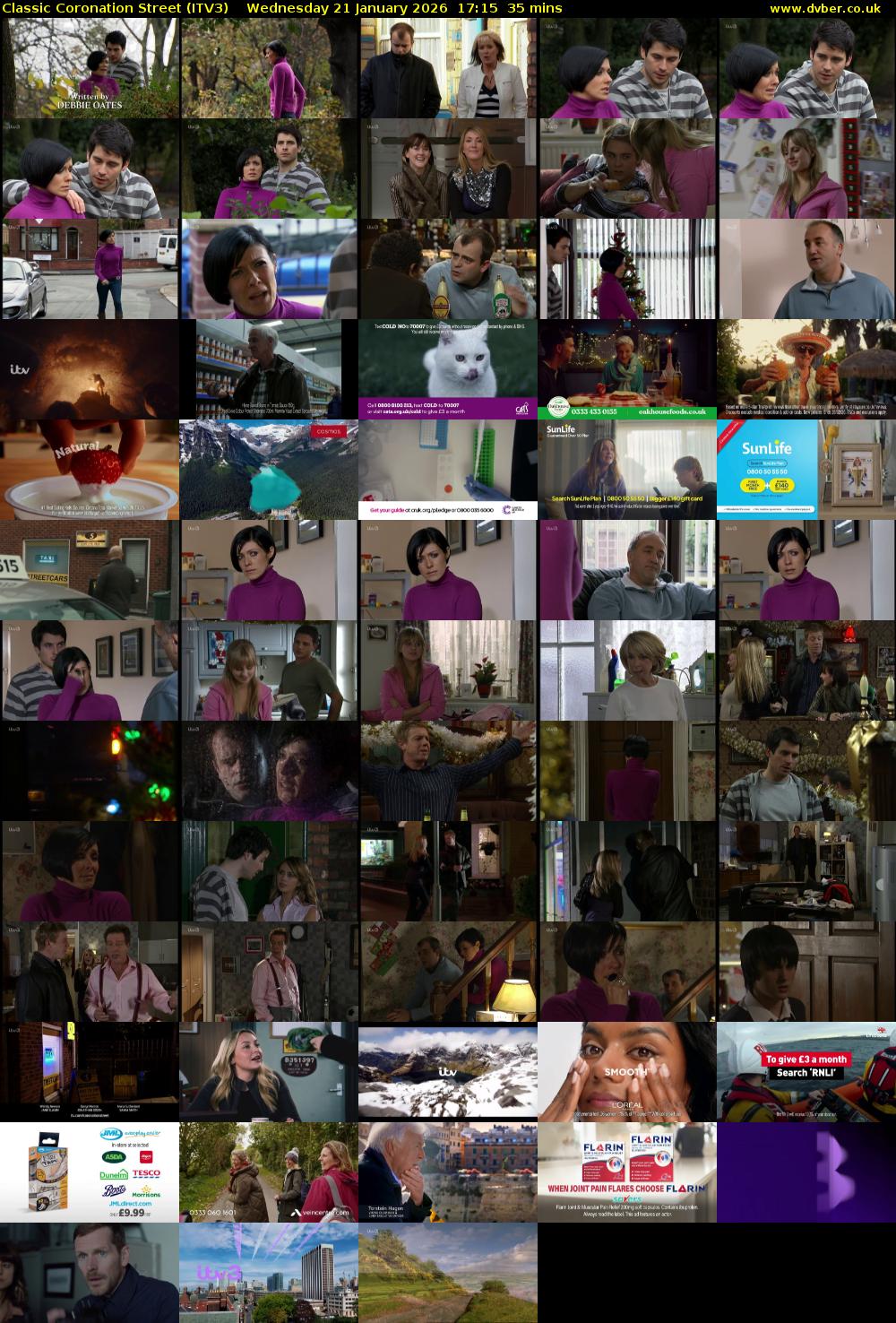 Classic Coronation Street (ITV3) Wednesday 21 January 2026 17:15 - 17:50