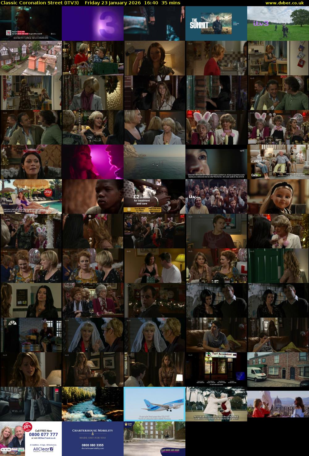 Classic Coronation Street (ITV3) Friday 23 January 2026 16:40 - 17:15