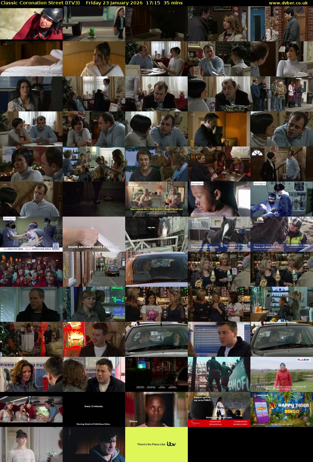 Classic Coronation Street (ITV3) Friday 23 January 2026 17:15 - 17:50