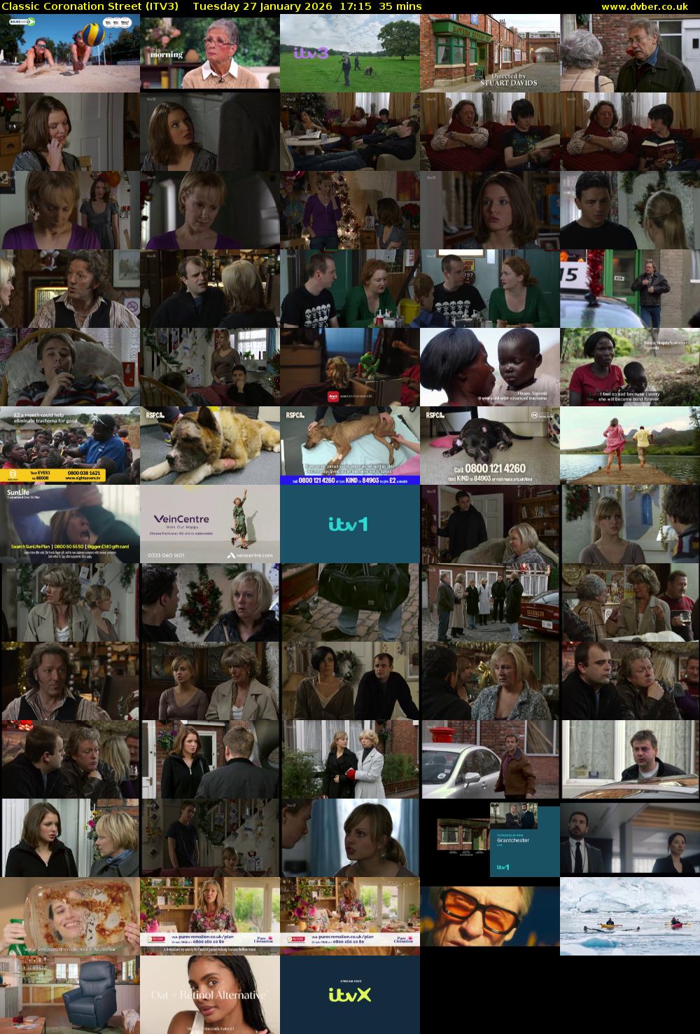 Classic Coronation Street (ITV3) Tuesday 27 January 2026 17:15 - 17:50