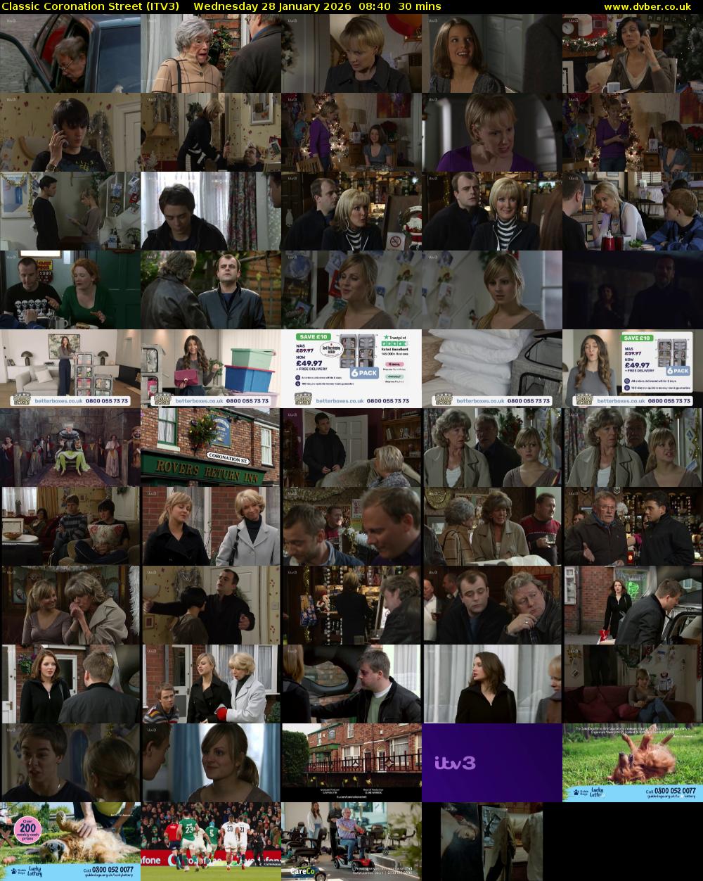 Classic Coronation Street (ITV3) Wednesday 28 January 2026 08:40 - 09:10