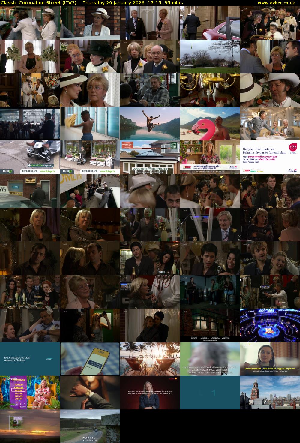 Classic Coronation Street (ITV3) Thursday 29 January 2026 17:15 - 17:50