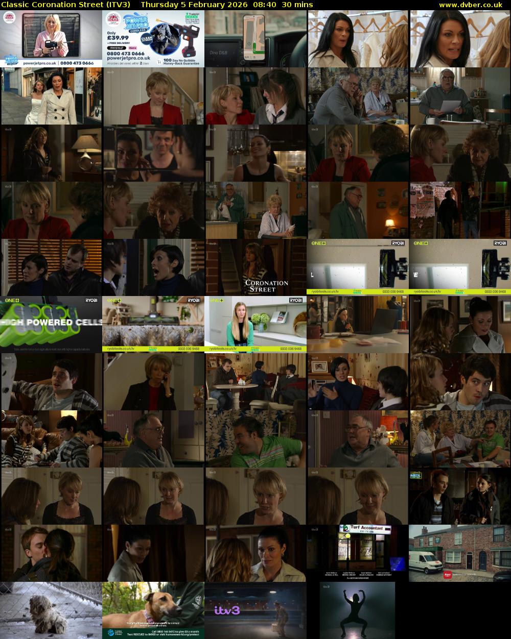 Classic Coronation Street (ITV3) Thursday 5 February 2026 08:40 - 09:10
