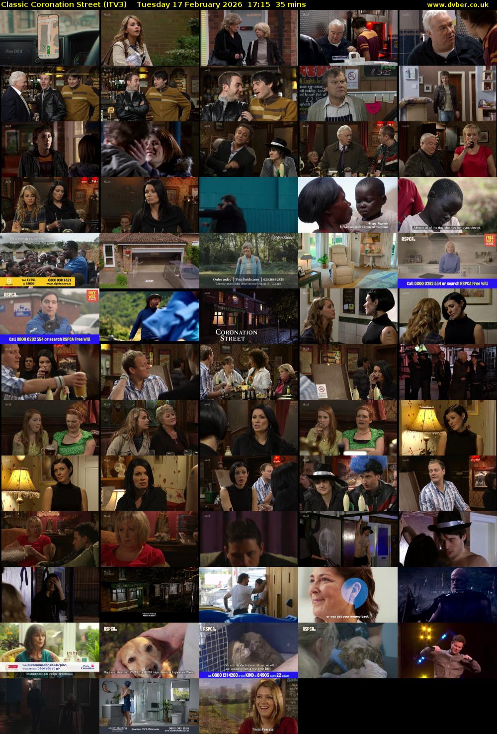 Classic Coronation Street (ITV3) Tuesday 17 February 2026 17:15 - 17:50