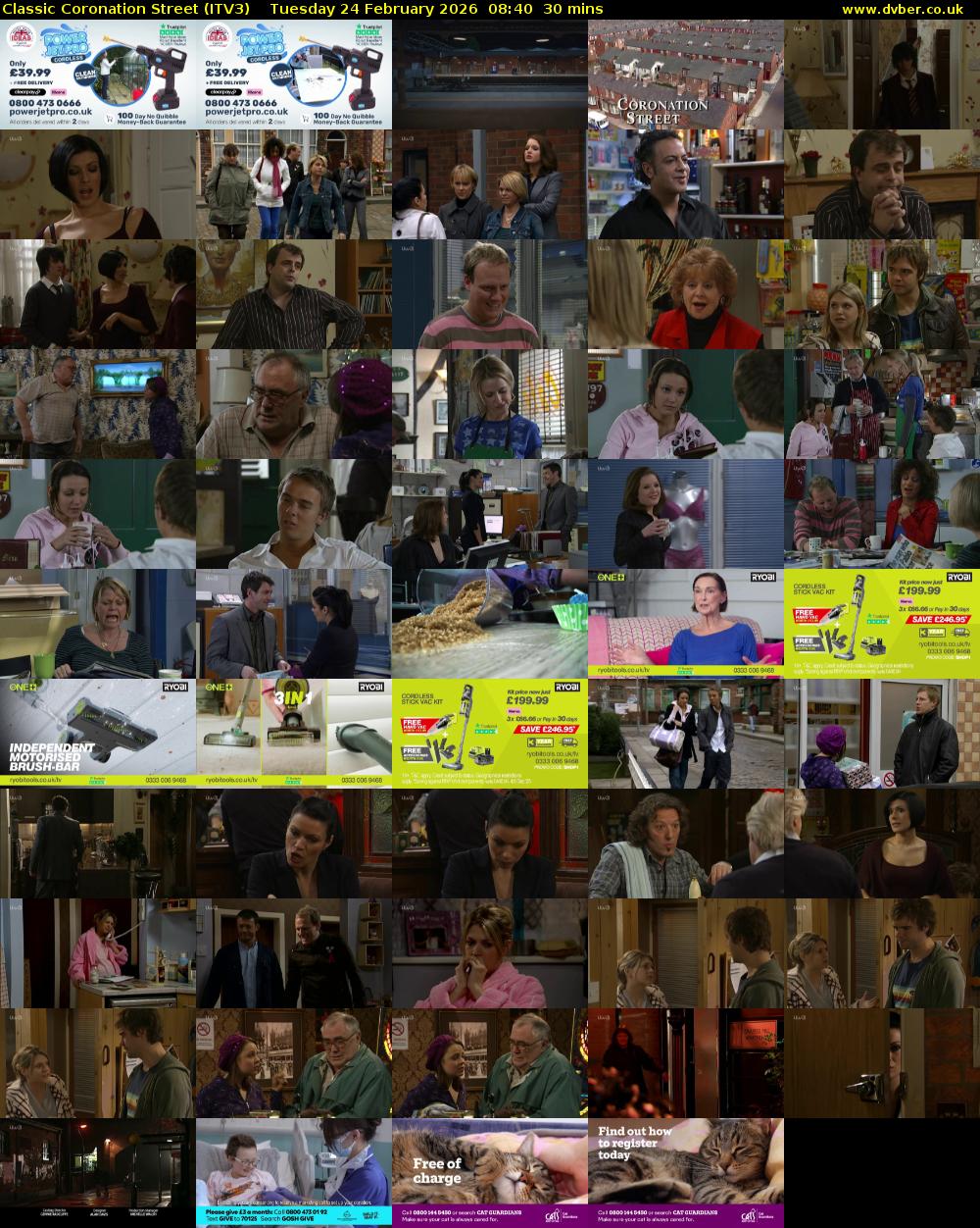 Classic Coronation Street (ITV3) Tuesday 24 February 2026 08:40 - 09:10