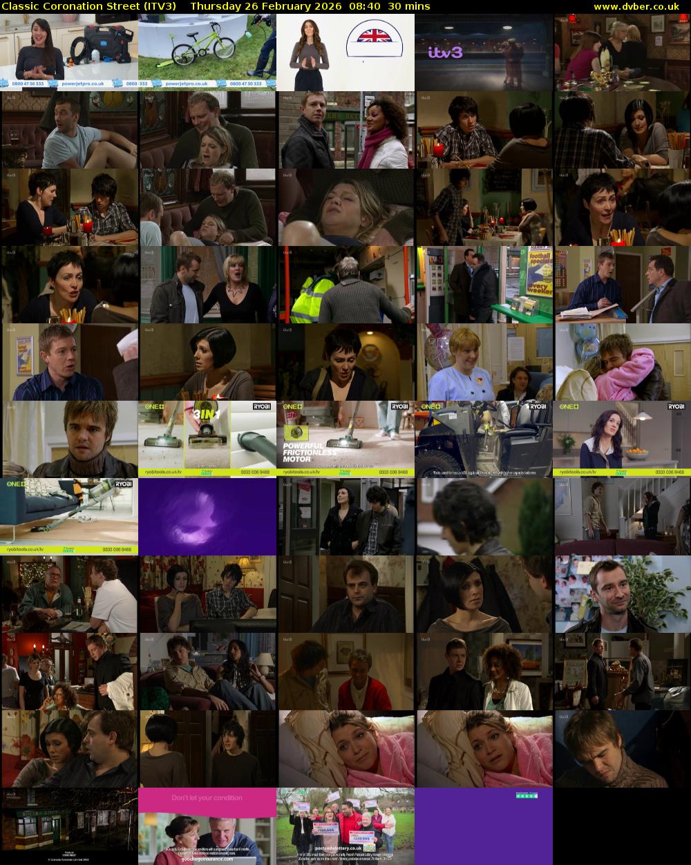 Classic Coronation Street (ITV3) Thursday 26 February 2026 08:40 - 09:10