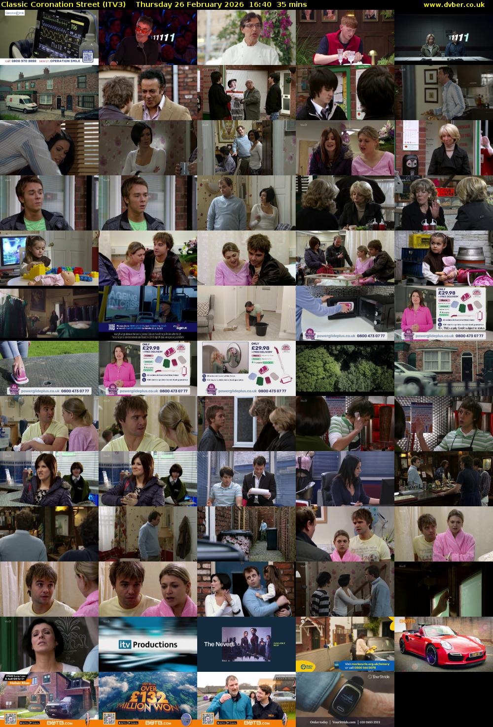 Classic Coronation Street (ITV3) Thursday 26 February 2026 16:40 - 17:15