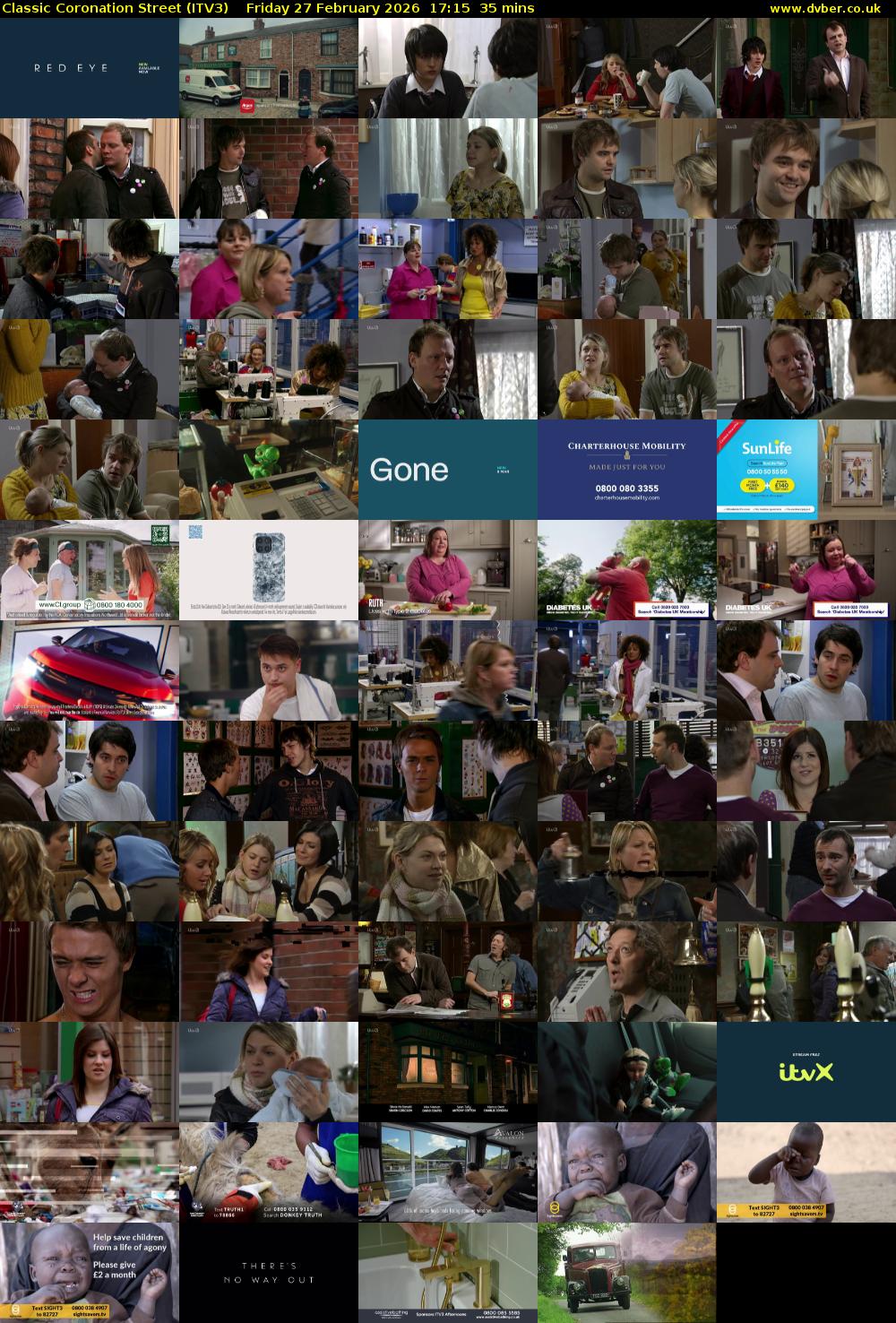 Classic Coronation Street (ITV3) Friday 27 February 2026 17:15 - 17:50