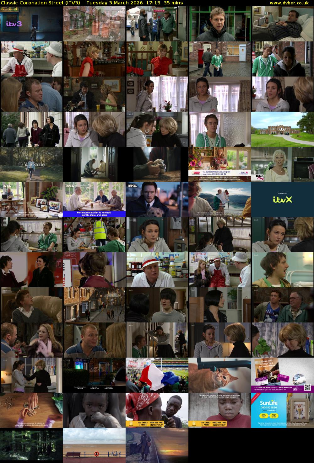 Classic Coronation Street (ITV3) Tuesday 3 March 2026 17:15 - 17:50