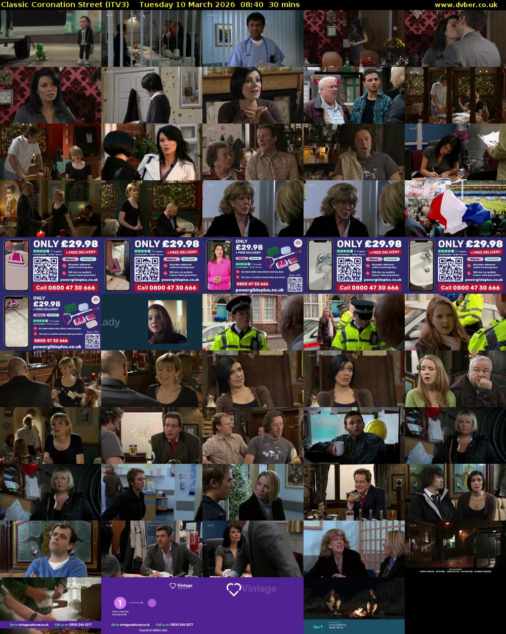 Classic Coronation Street (ITV3) Tuesday 10 March 2026 08:40 - 09:10