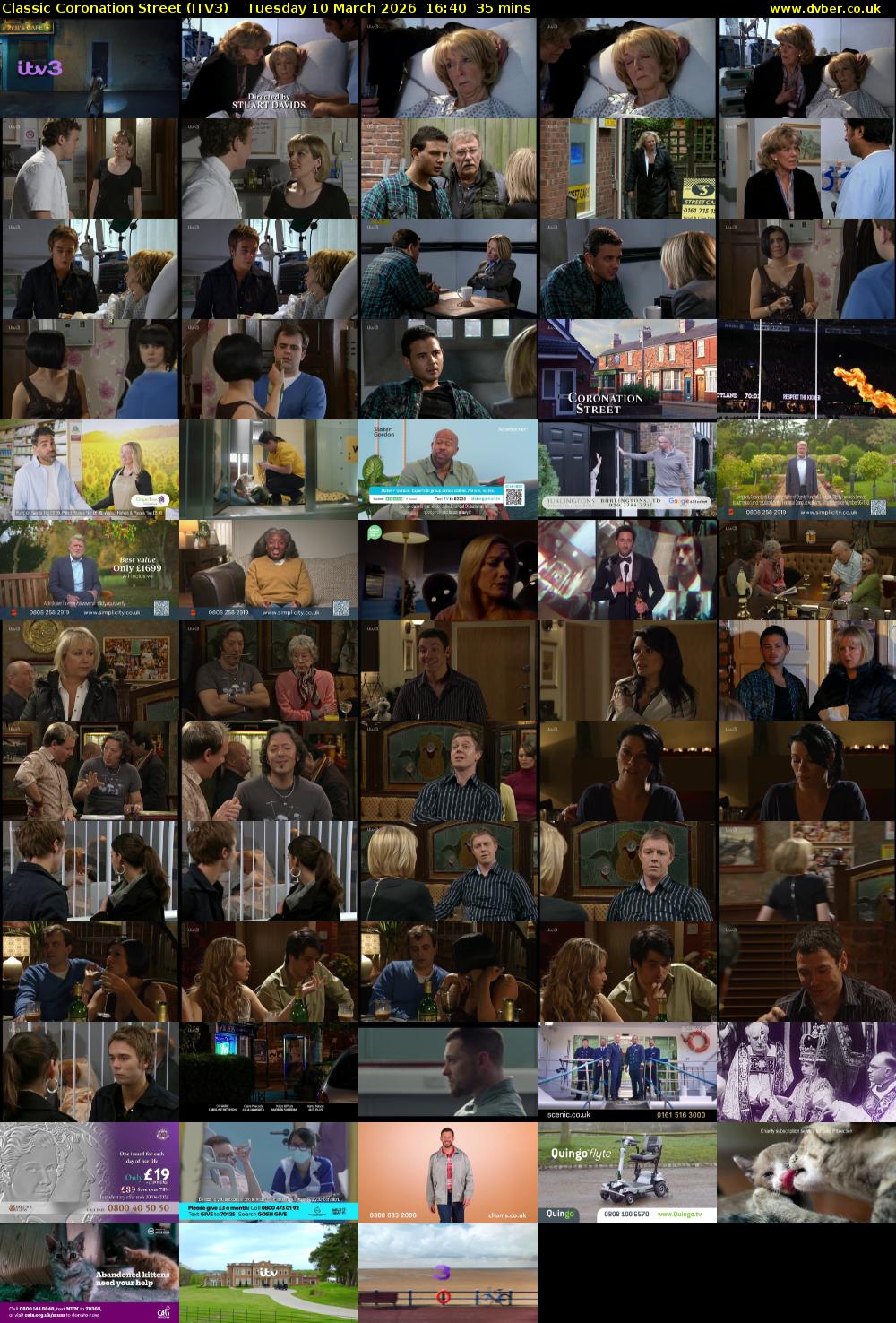 Classic Coronation Street (ITV3) Tuesday 10 March 2026 16:40 - 17:15