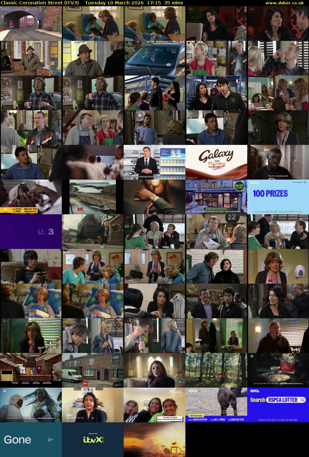 Classic Coronation Street (ITV3) Tuesday 10 March 2026 17:15 - 17:50