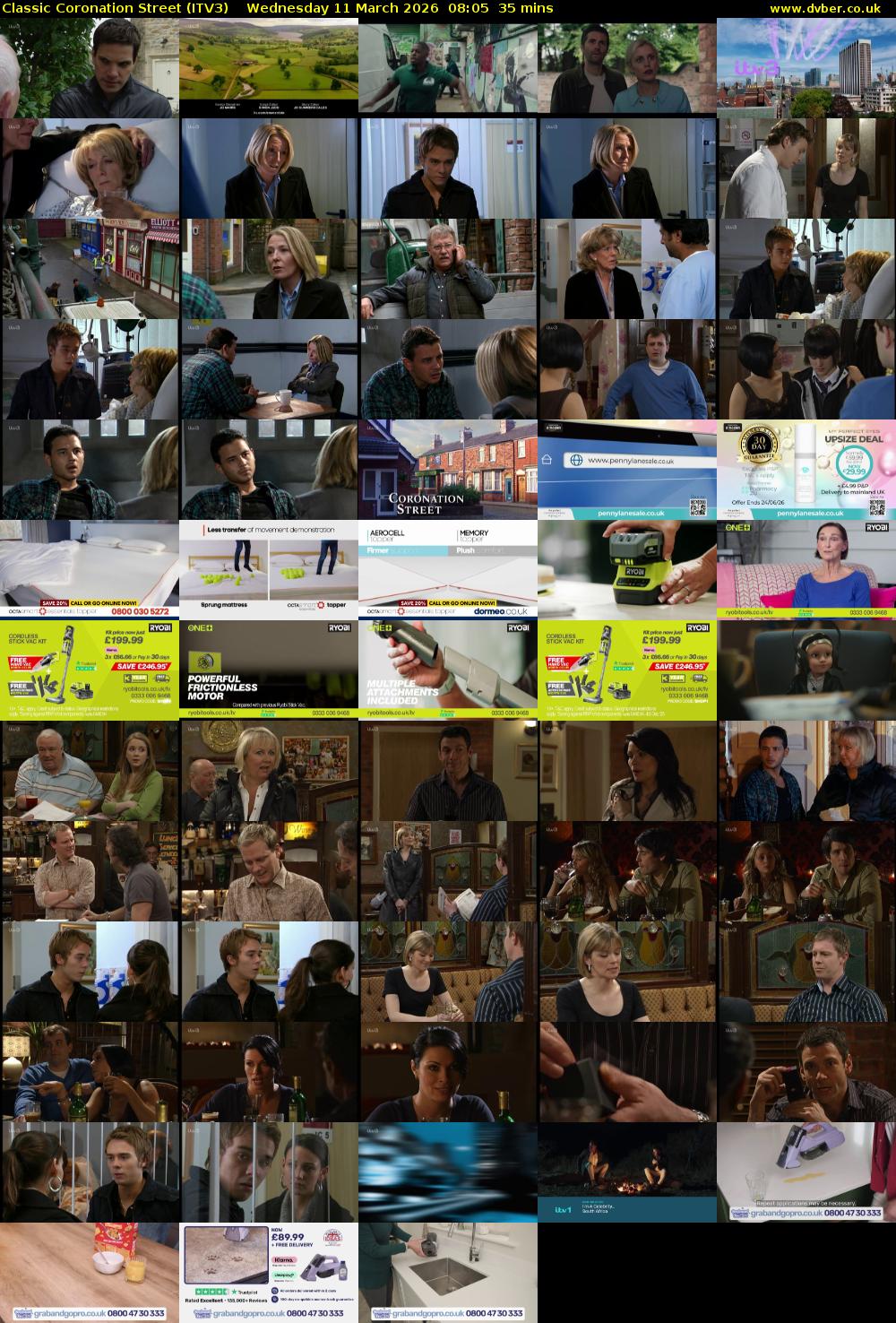 Classic Coronation Street (ITV3) Wednesday 11 March 2026 08:05 - 08:40