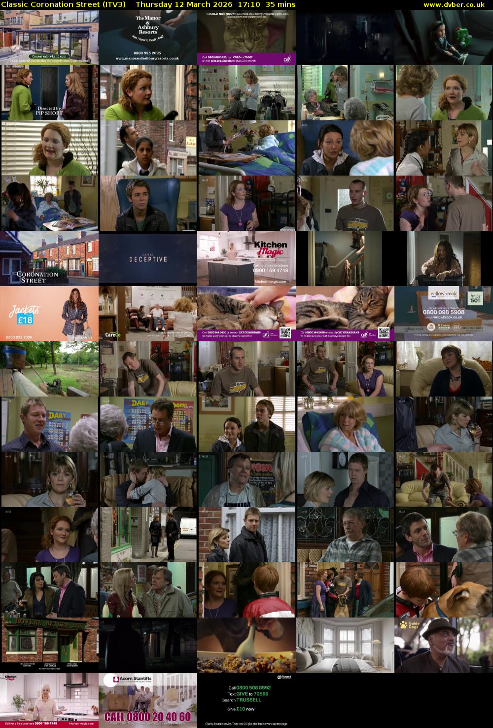 Classic Coronation Street (ITV3) Thursday 12 March 2026 17:10 - 17:45