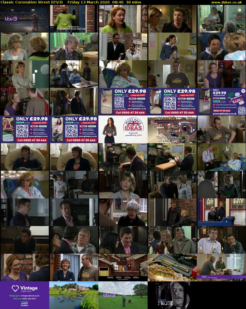Classic Coronation Street (ITV3) Friday 13 March 2026 08:40 - 09:10