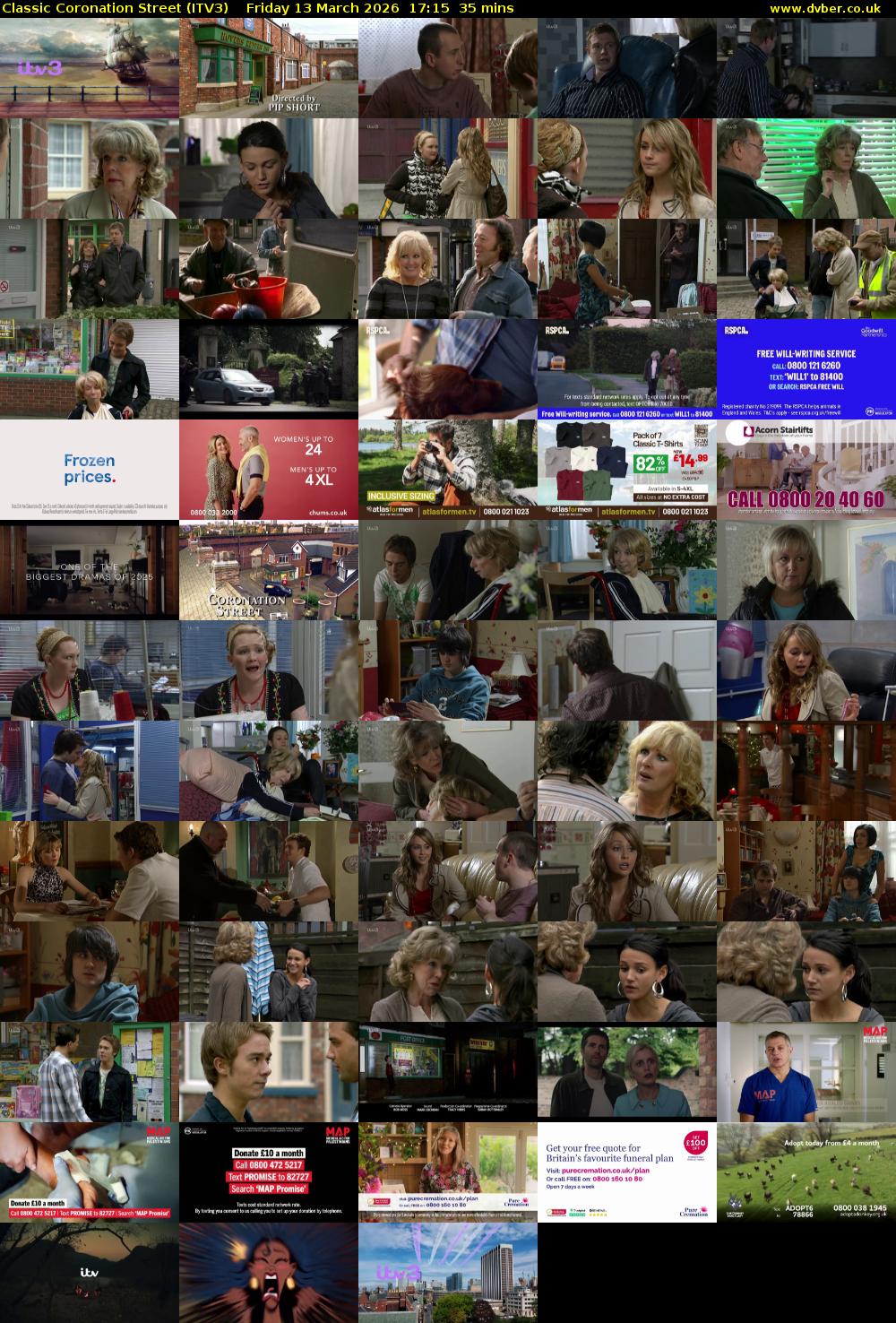 Classic Coronation Street (ITV3) Friday 13 March 2026 17:15 - 17:50