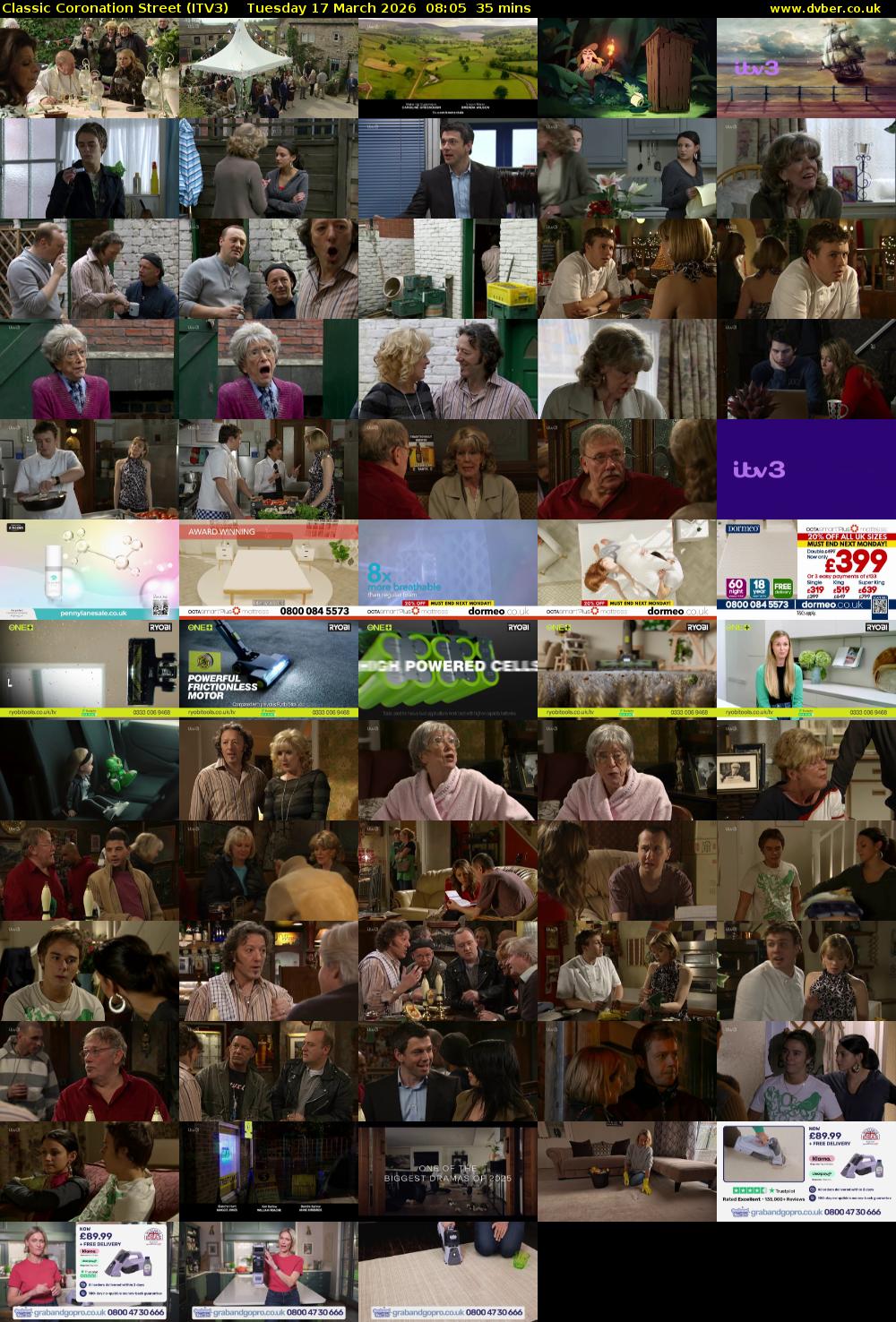 Classic Coronation Street (ITV3) Tuesday 17 March 2026 08:05 - 08:40