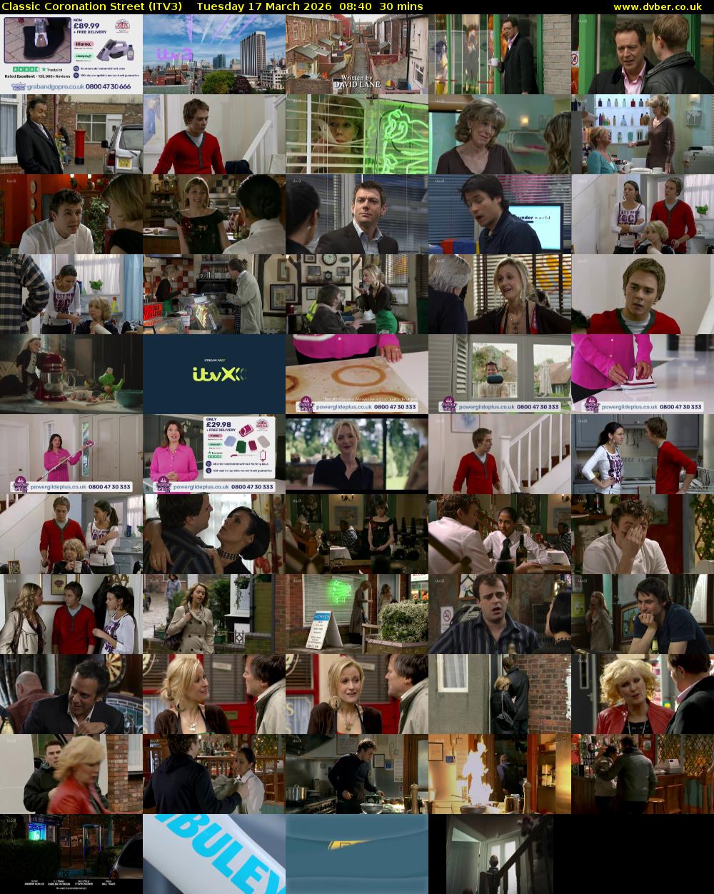 Classic Coronation Street (ITV3) Tuesday 17 March 2026 08:40 - 09:10