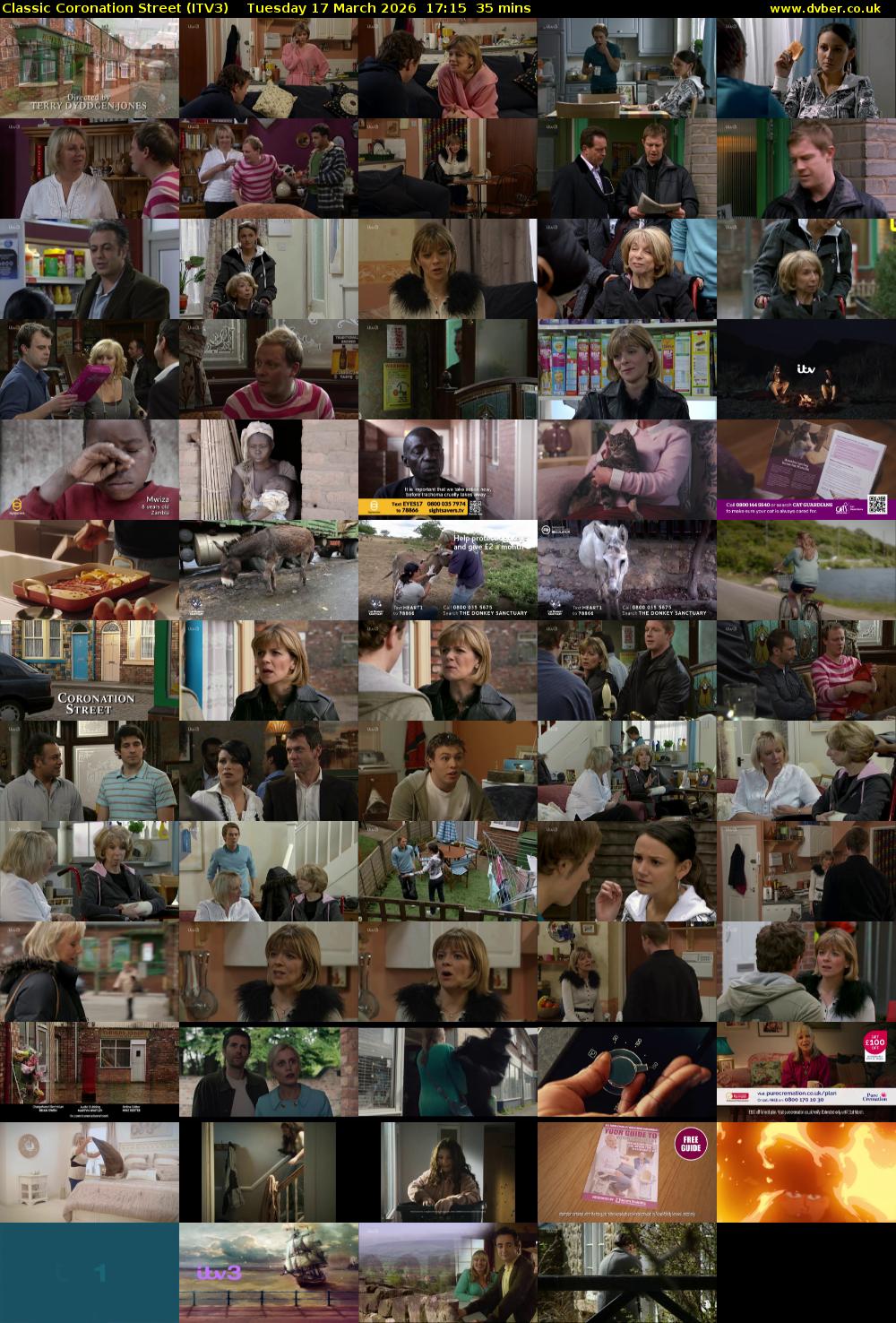 Classic Coronation Street (ITV3) Tuesday 17 March 2026 17:15 - 17:50