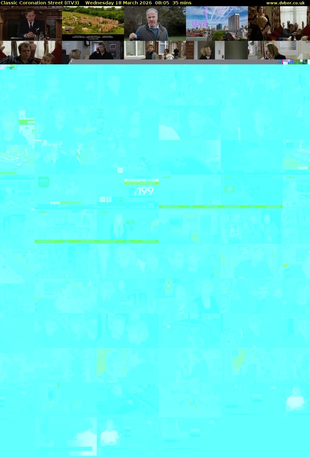 Classic Coronation Street (ITV3) Wednesday 18 March 2026 08:05 - 08:40