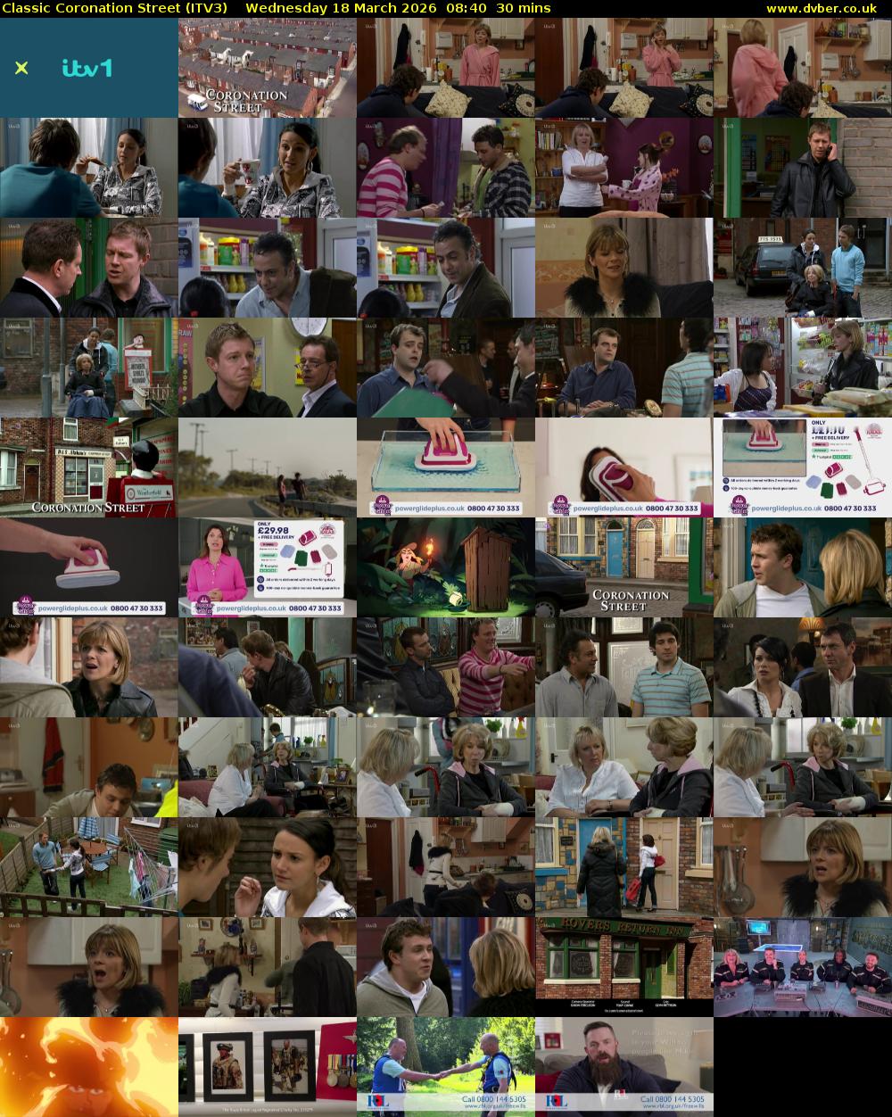 Classic Coronation Street (ITV3) Wednesday 18 March 2026 08:40 - 09:10
