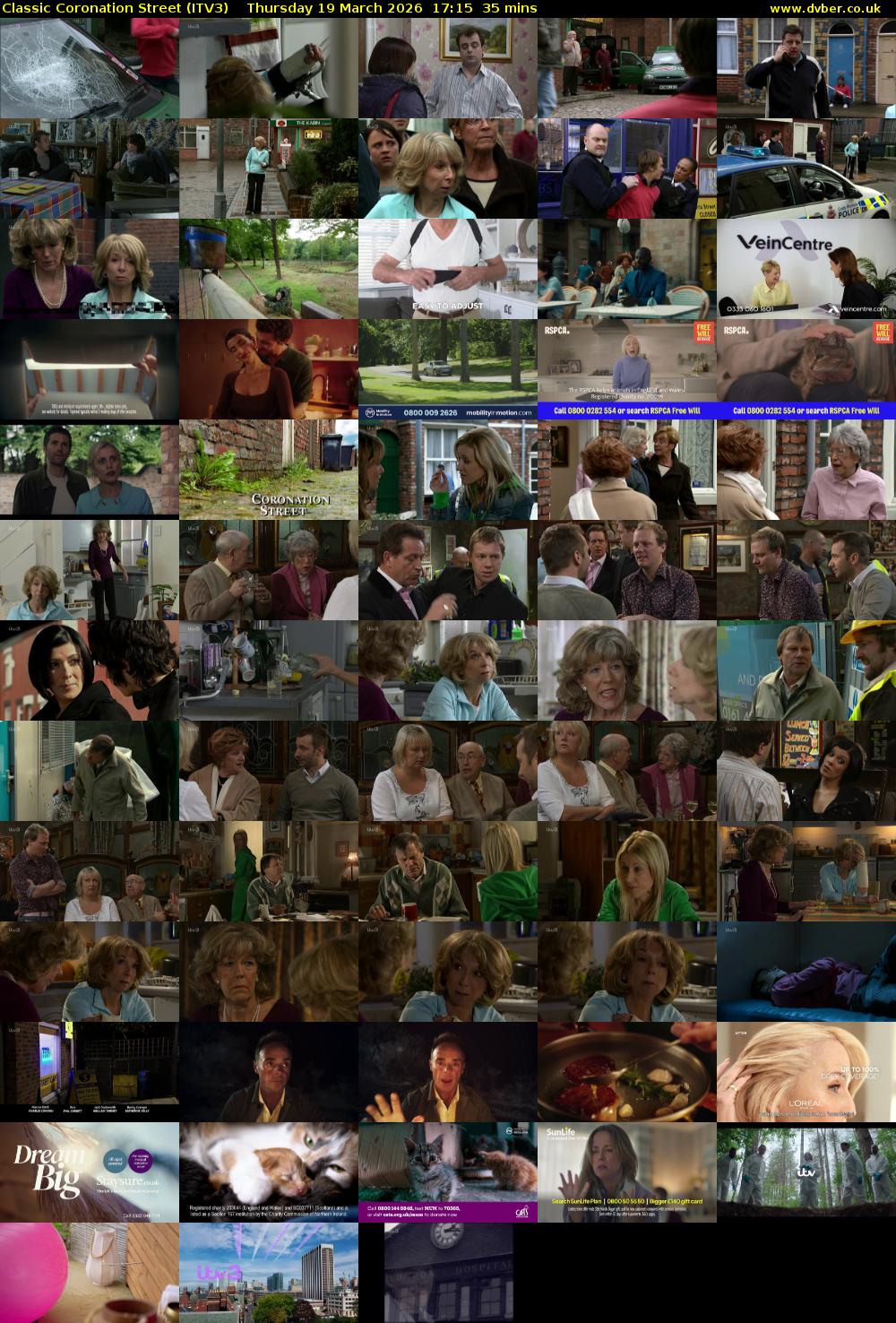 Classic Coronation Street (ITV3) Thursday 19 March 2026 17:15 - 17:50
