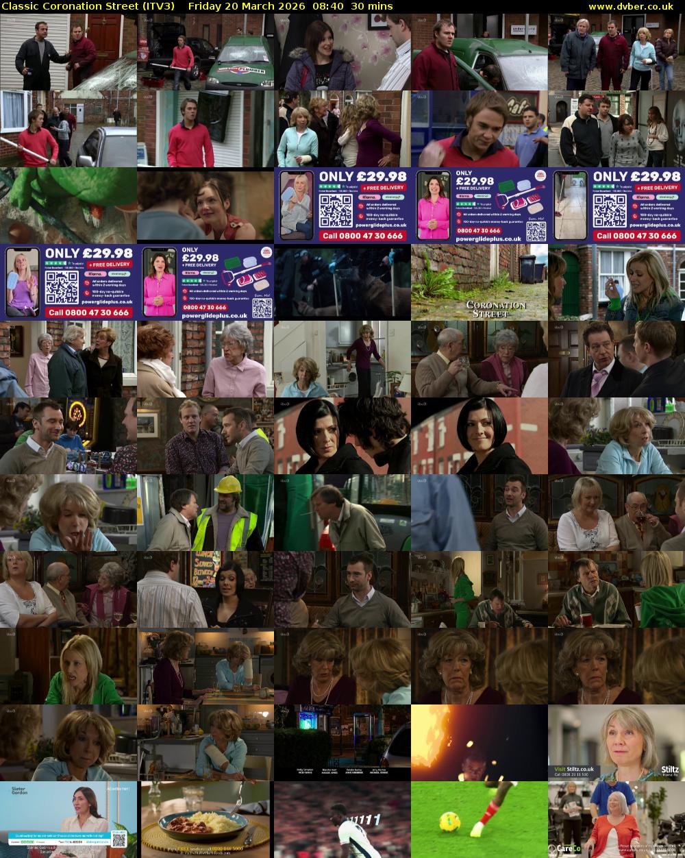 Classic Coronation Street (ITV3) Friday 20 March 2026 08:40 - 09:10