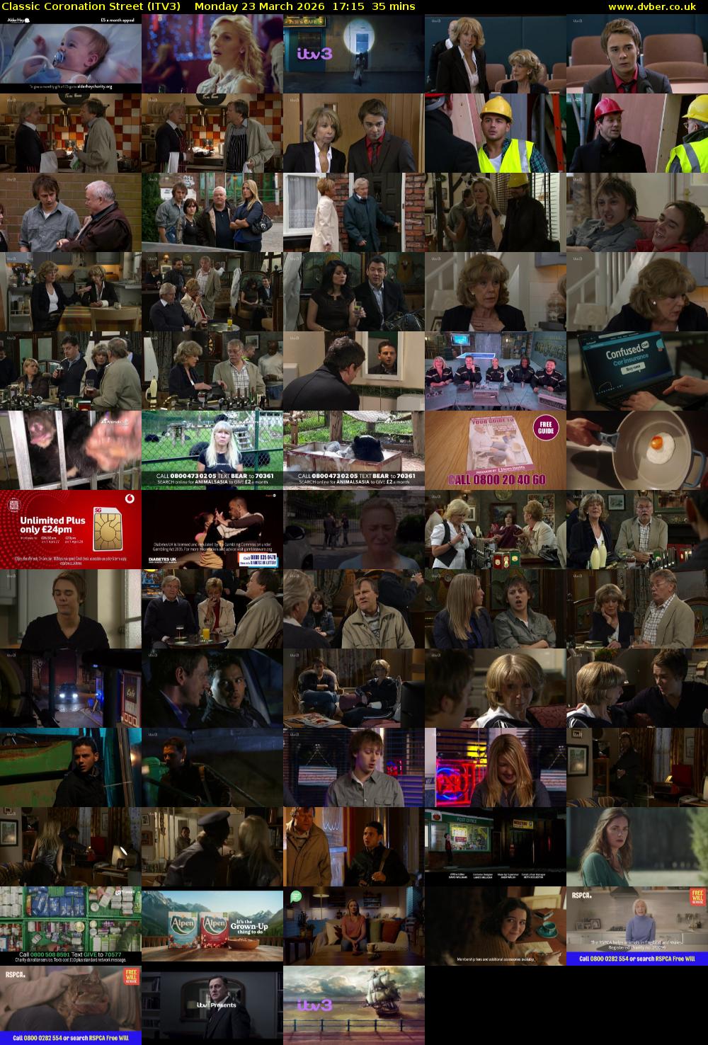Classic Coronation Street (ITV3) Monday 23 March 2026 17:15 - 17:50