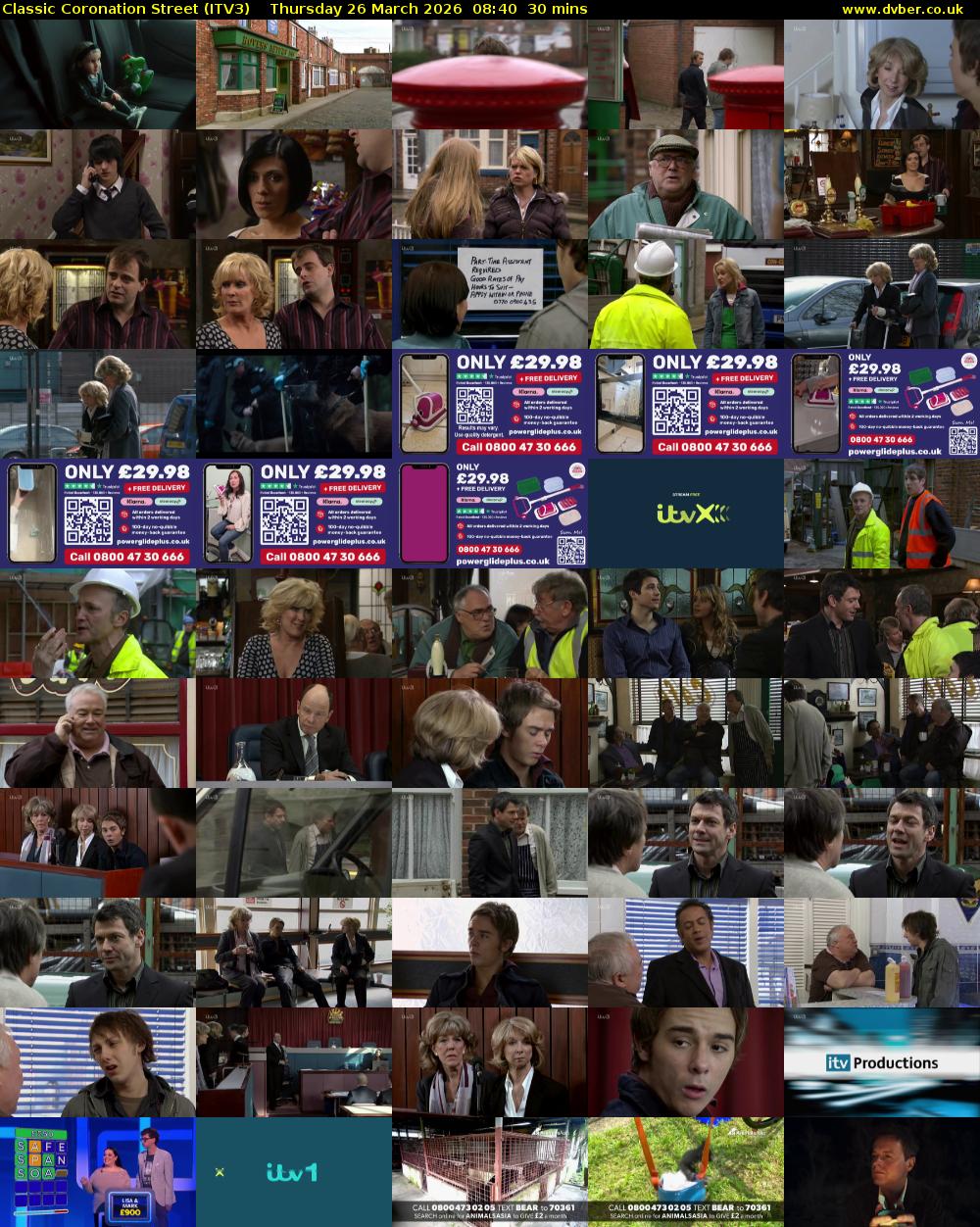 Classic Coronation Street (ITV3) Thursday 26 March 2026 08:40 - 09:10