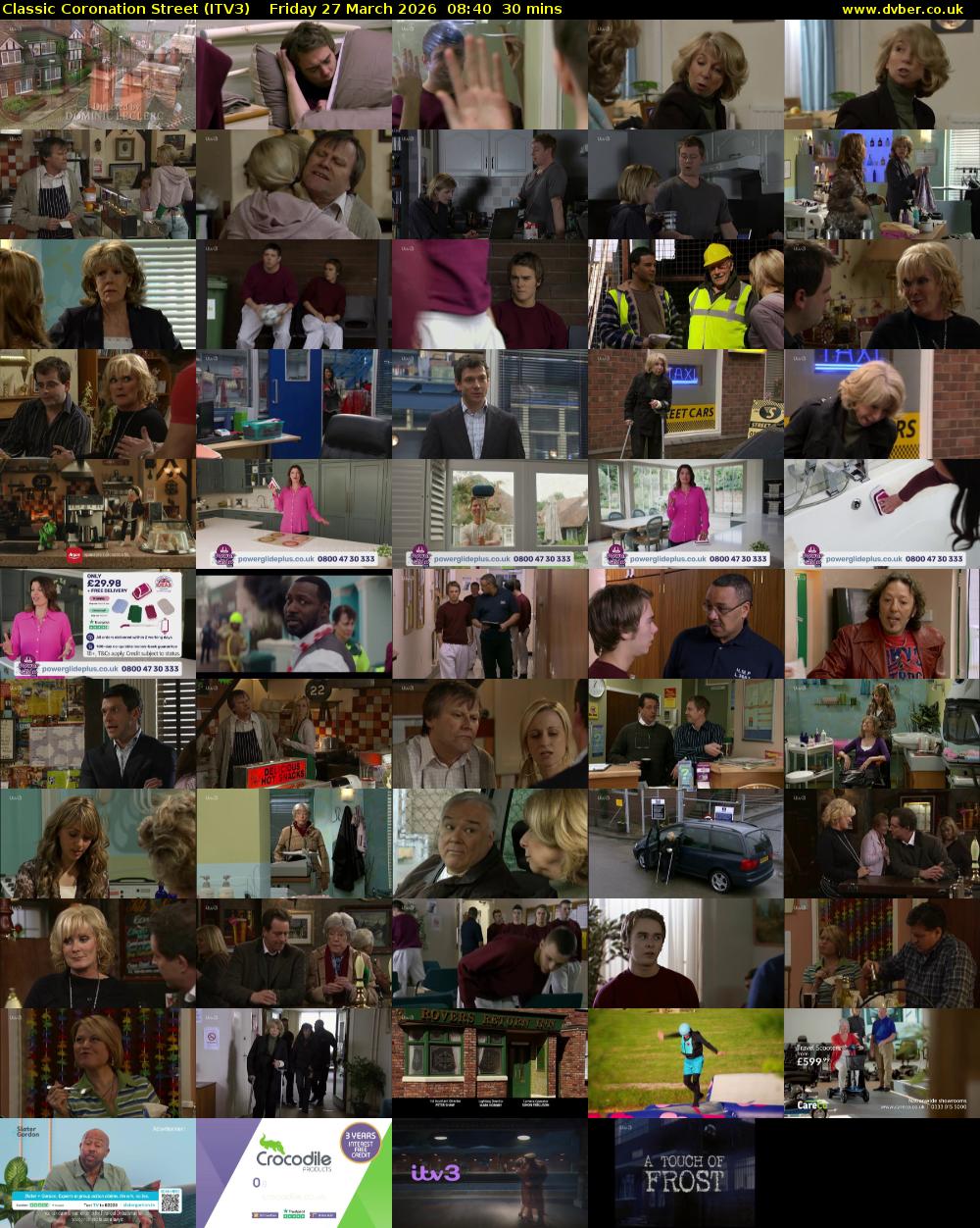 Classic Coronation Street (ITV3) Friday 27 March 2026 08:40 - 09:10