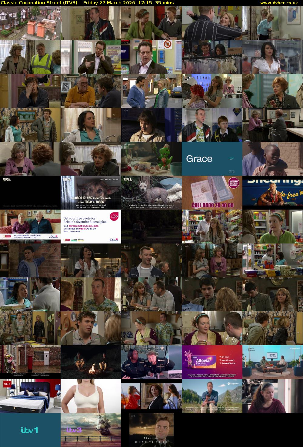 Classic Coronation Street (ITV3) Friday 27 March 2026 17:15 - 17:50