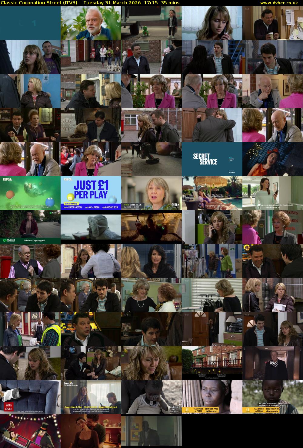 Classic Coronation Street (ITV3) Tuesday 31 March 2026 17:15 - 17:50