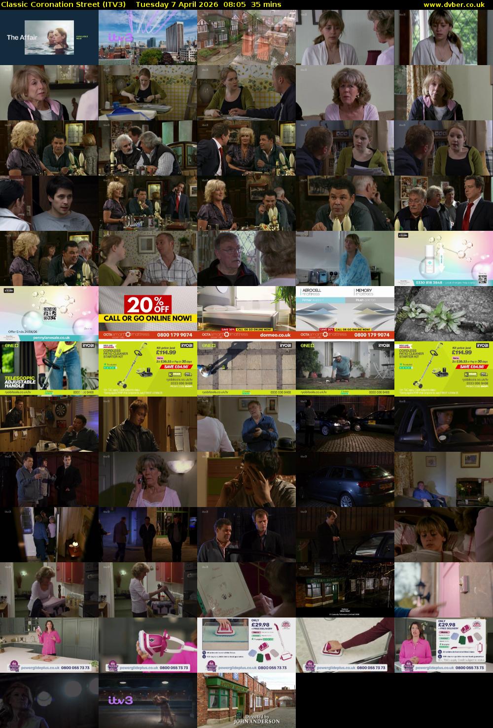 Classic Coronation Street (ITV3) Tuesday 7 April 2026 08:05 - 08:40