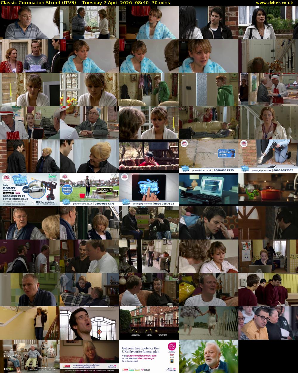 Classic Coronation Street (ITV3) Tuesday 7 April 2026 08:40 - 09:10