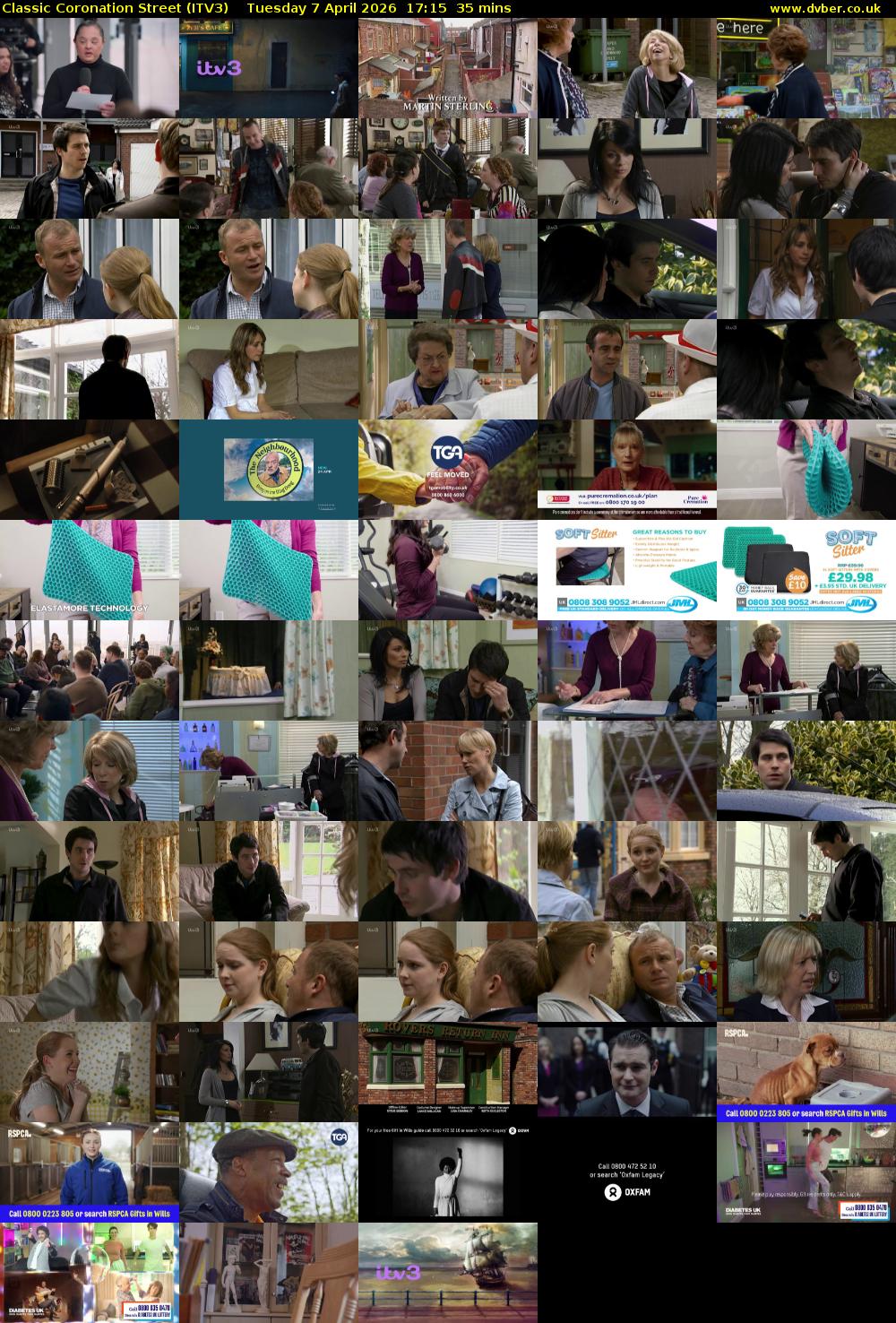 Classic Coronation Street (ITV3) Tuesday 7 April 2026 17:15 - 17:50