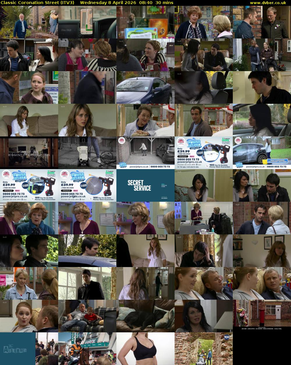 Classic Coronation Street (ITV3) Wednesday 8 April 2026 08:40 - 09:10