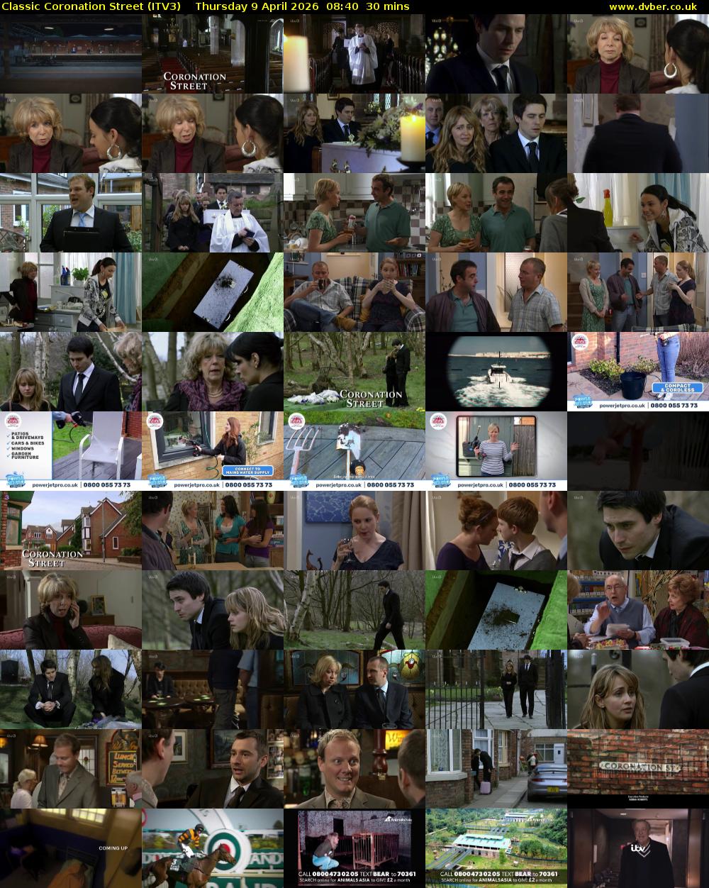 Classic Coronation Street (ITV3) Thursday 9 April 2026 08:40 - 09:10