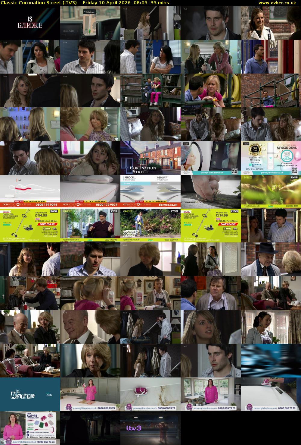 Classic Coronation Street (ITV3) Friday 10 April 2026 08:05 - 08:40