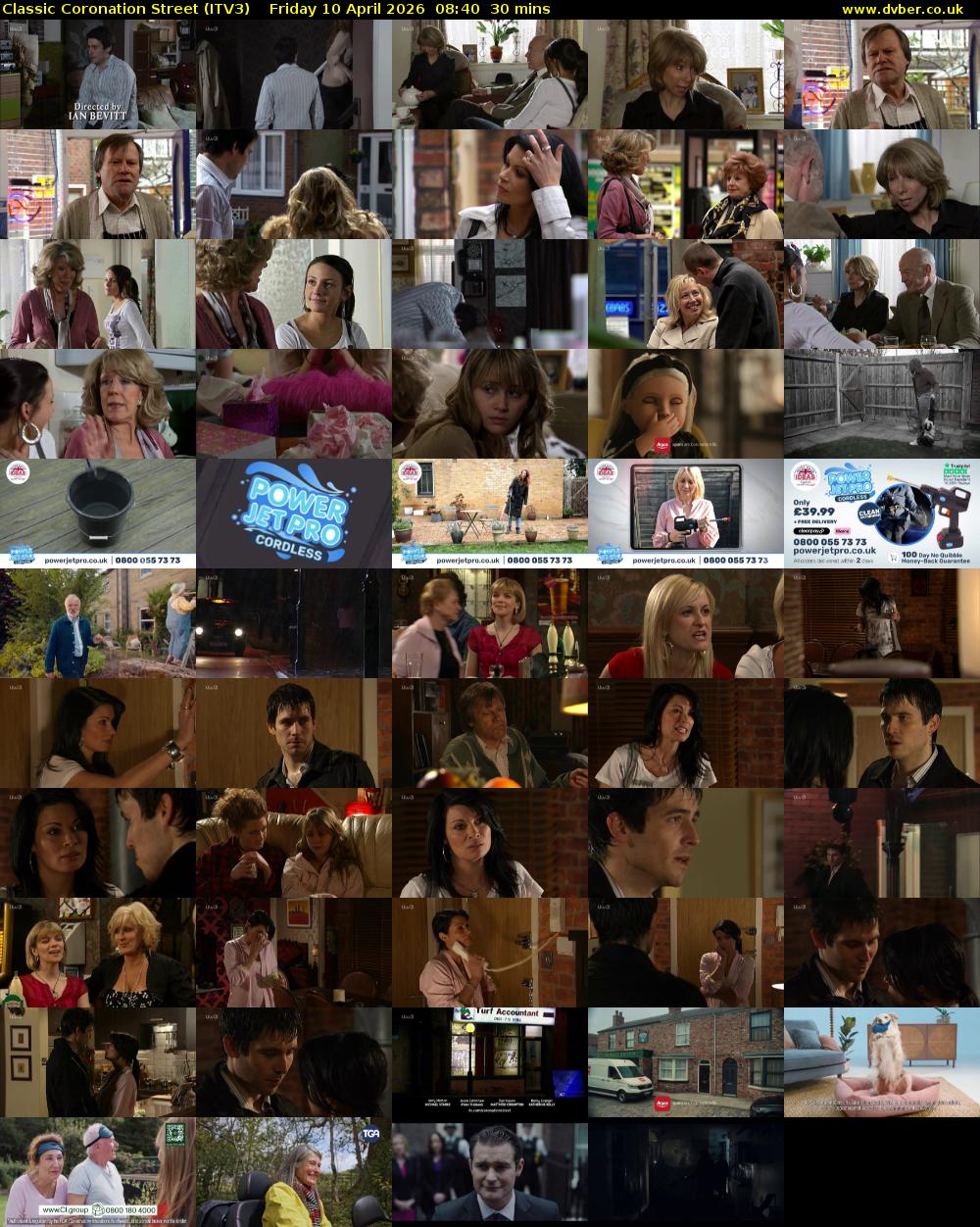 Classic Coronation Street (ITV3) Friday 10 April 2026 08:40 - 09:10