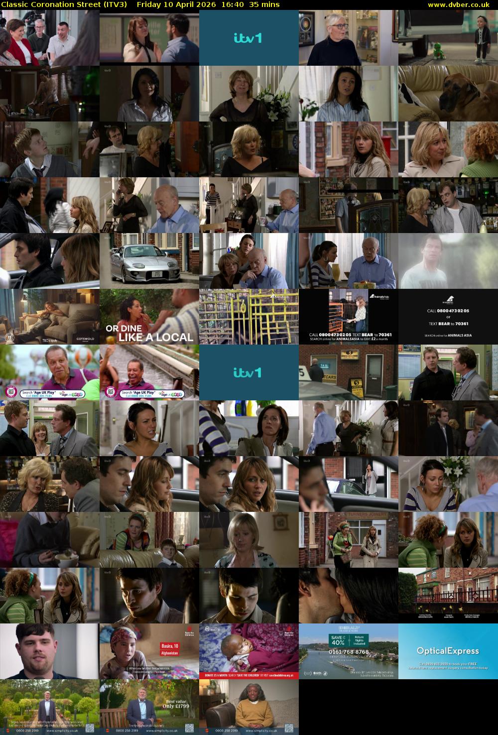 Classic Coronation Street (ITV3) Friday 10 April 2026 16:40 - 17:15
